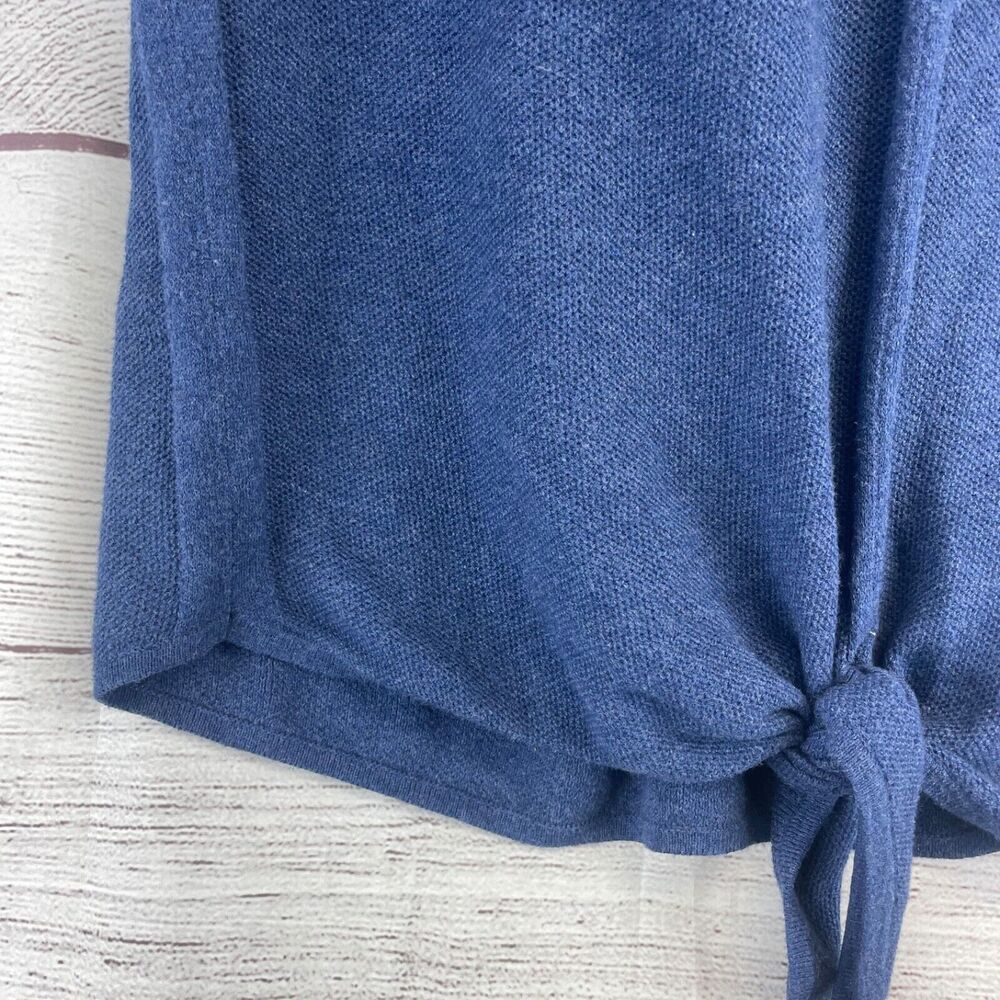 J Jill Women's Blue Tie front Pull Over Sweater Long Sleeve Size L - Picture 3 of 8